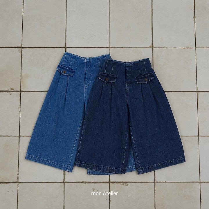 Flap Denim Pants-monatelier-3
