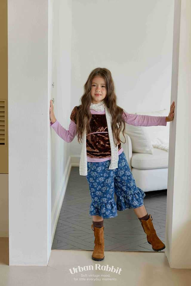 Floral Frill Bermuda Pants-urban rabit-10