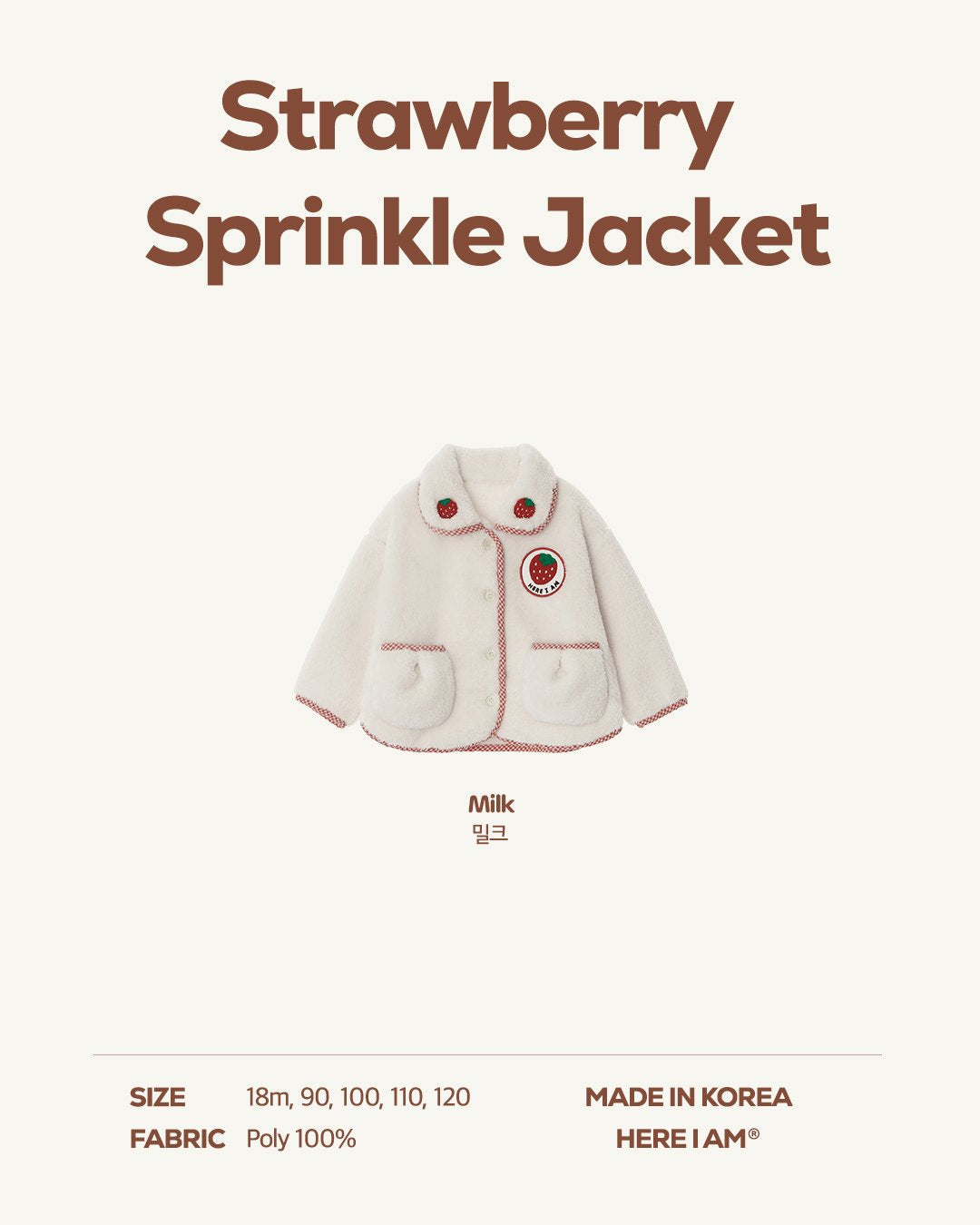 Kinder Strawberry Fleece Jacket-here i am-8