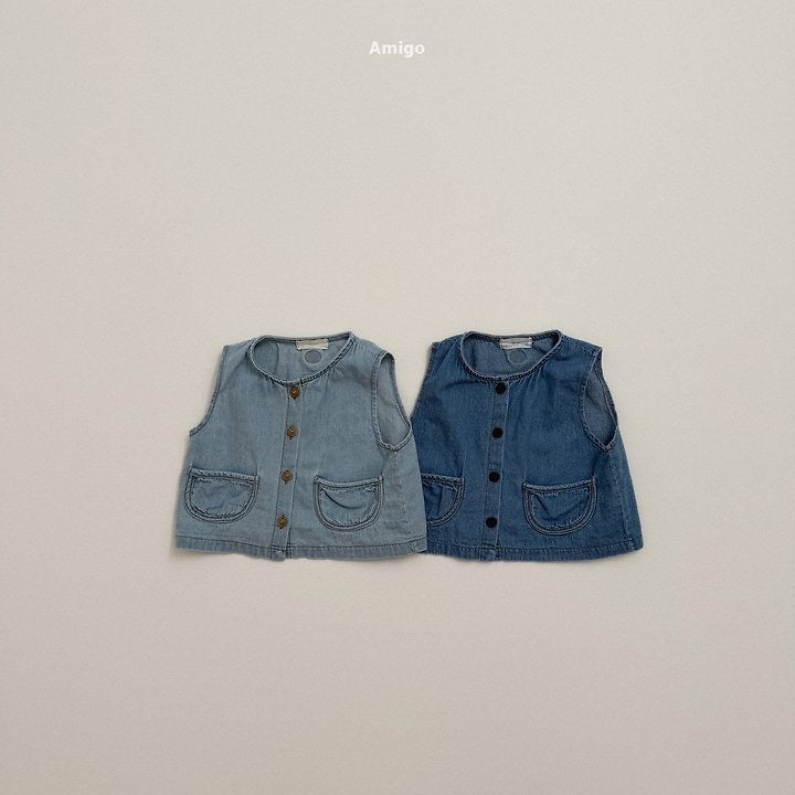 Rounded Denim Vest-amigo-9