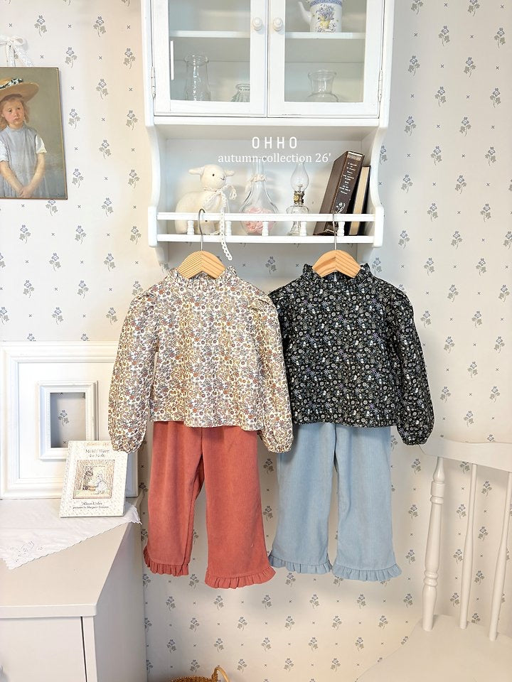 Soft Corduroy Frill Pants-ohho-22