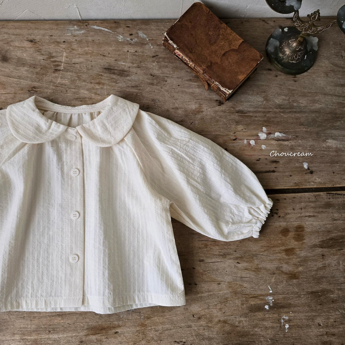 Rounded Collar Blouse (Autumn)-CHOUCREAM-25
