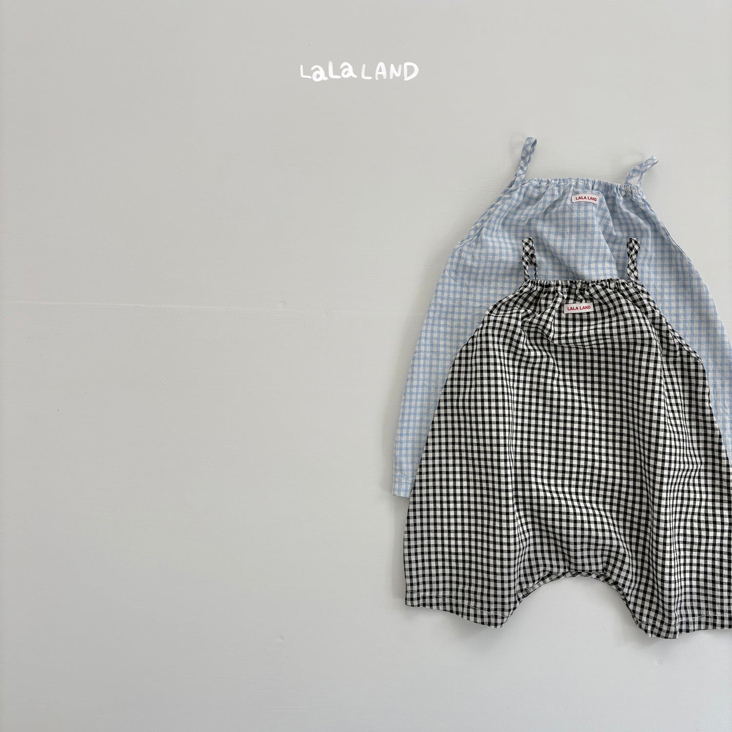 bebe check overalls-lalaland-54