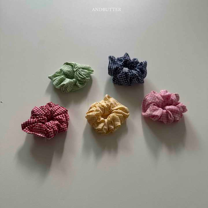 Check Mini Hair Scrunchie-and butter-4