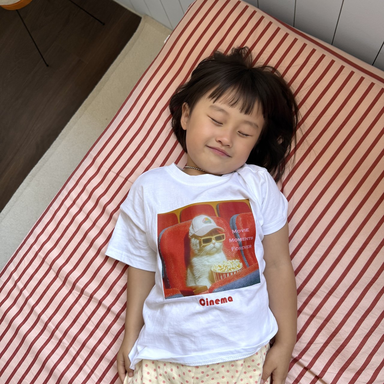 Movie Cat Short Sleeve Tee-nightbebe-2-004