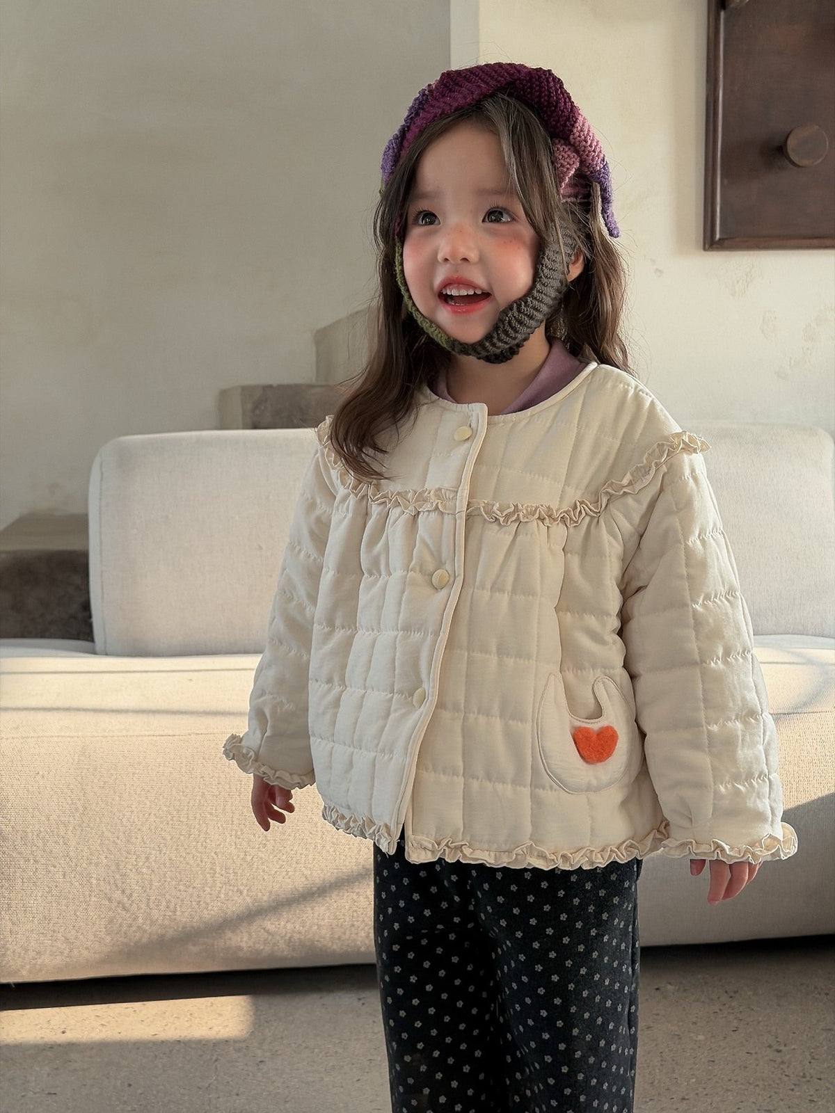Mini Heart Quilted Padded Jacket-aiai-6
