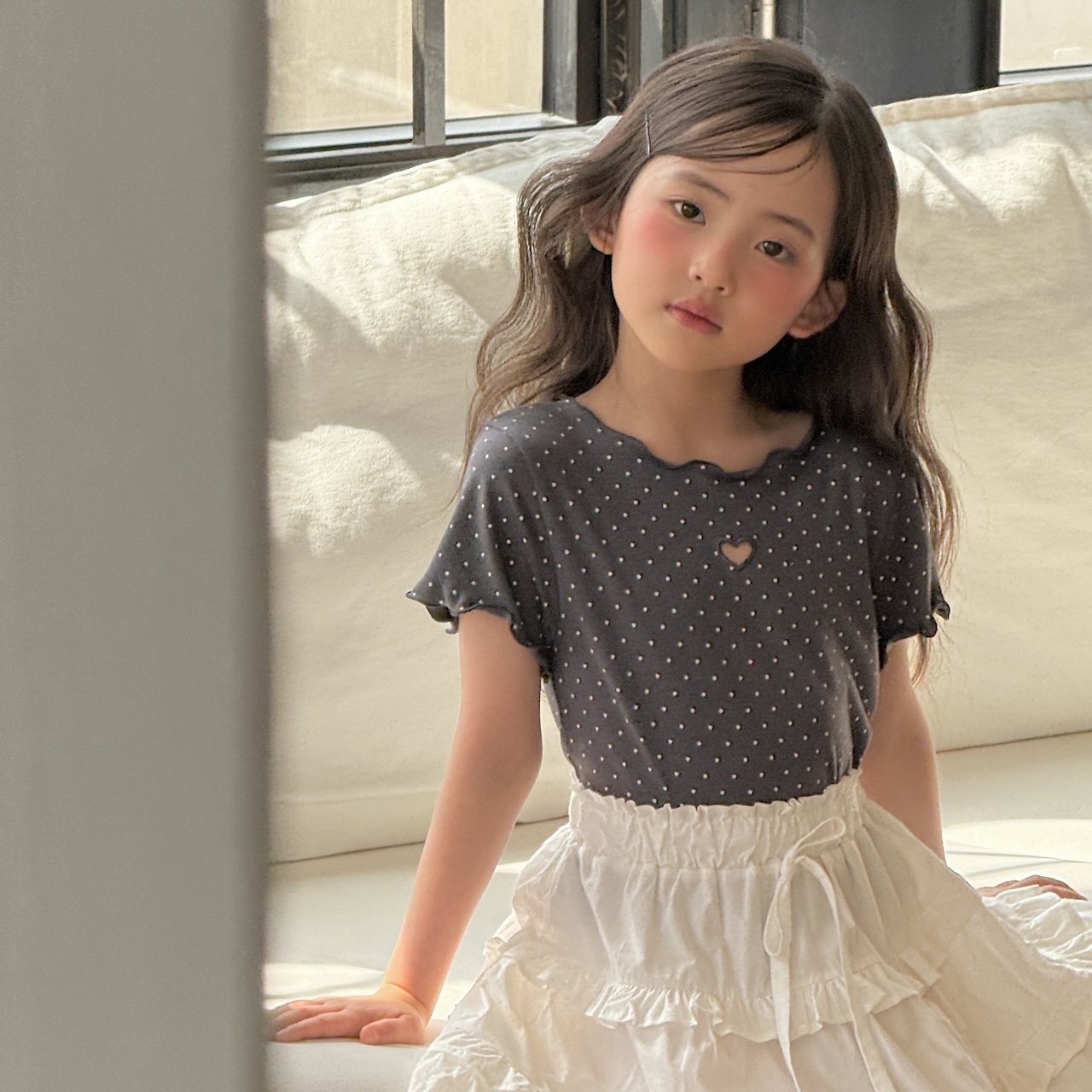 Dot Heart Eyelet Tee-ninibello-18
