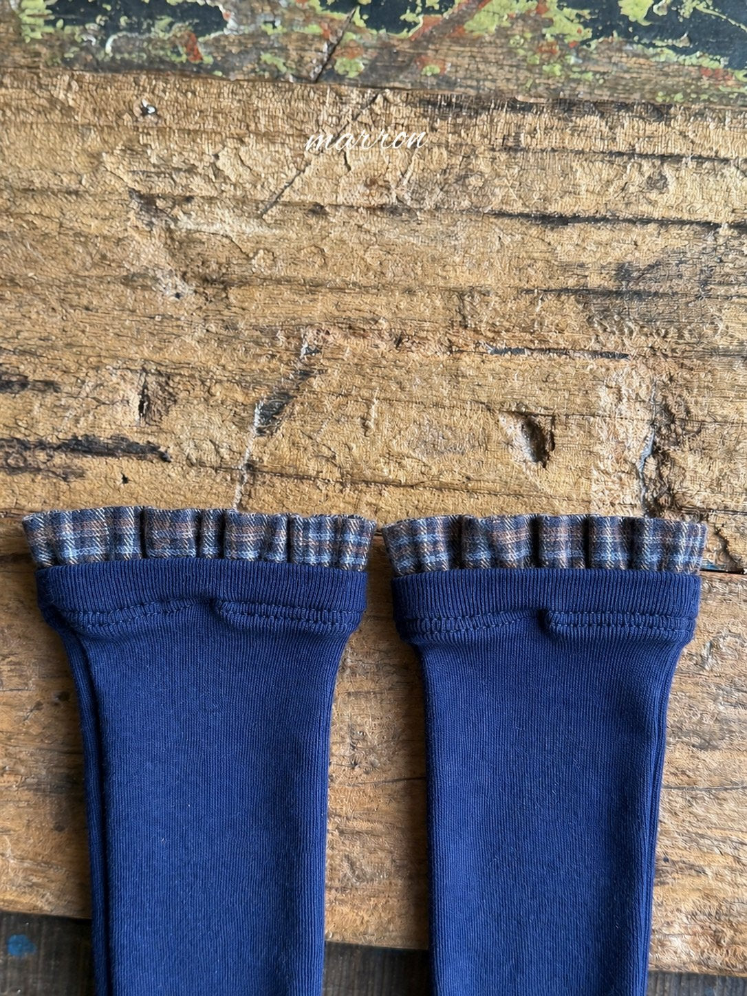 Check Socks-marron-52