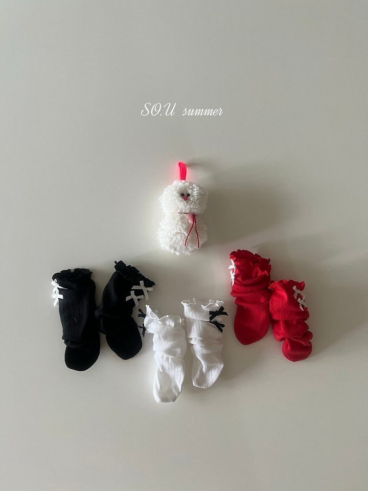 mini ribbon knee socks-so.u-5