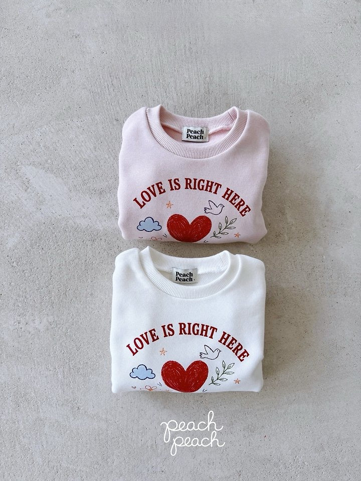 Love Sweatshirt-peach peach-8