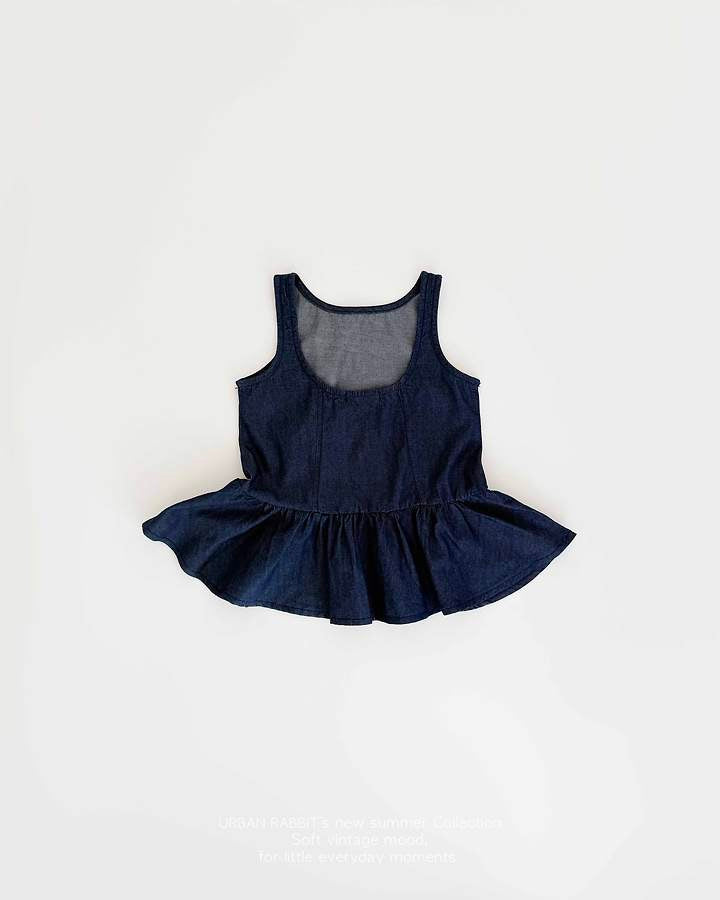 Low Denim Mini Dress-URBAN RABBIT-7