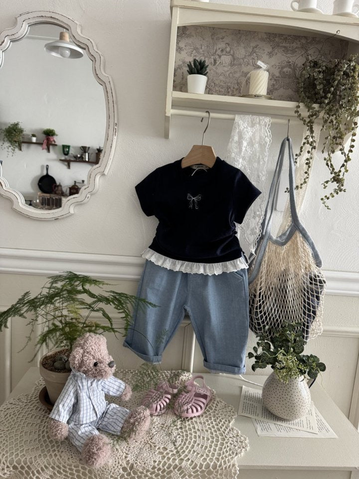 Ribbon Shirring Tee-le petit mot-11