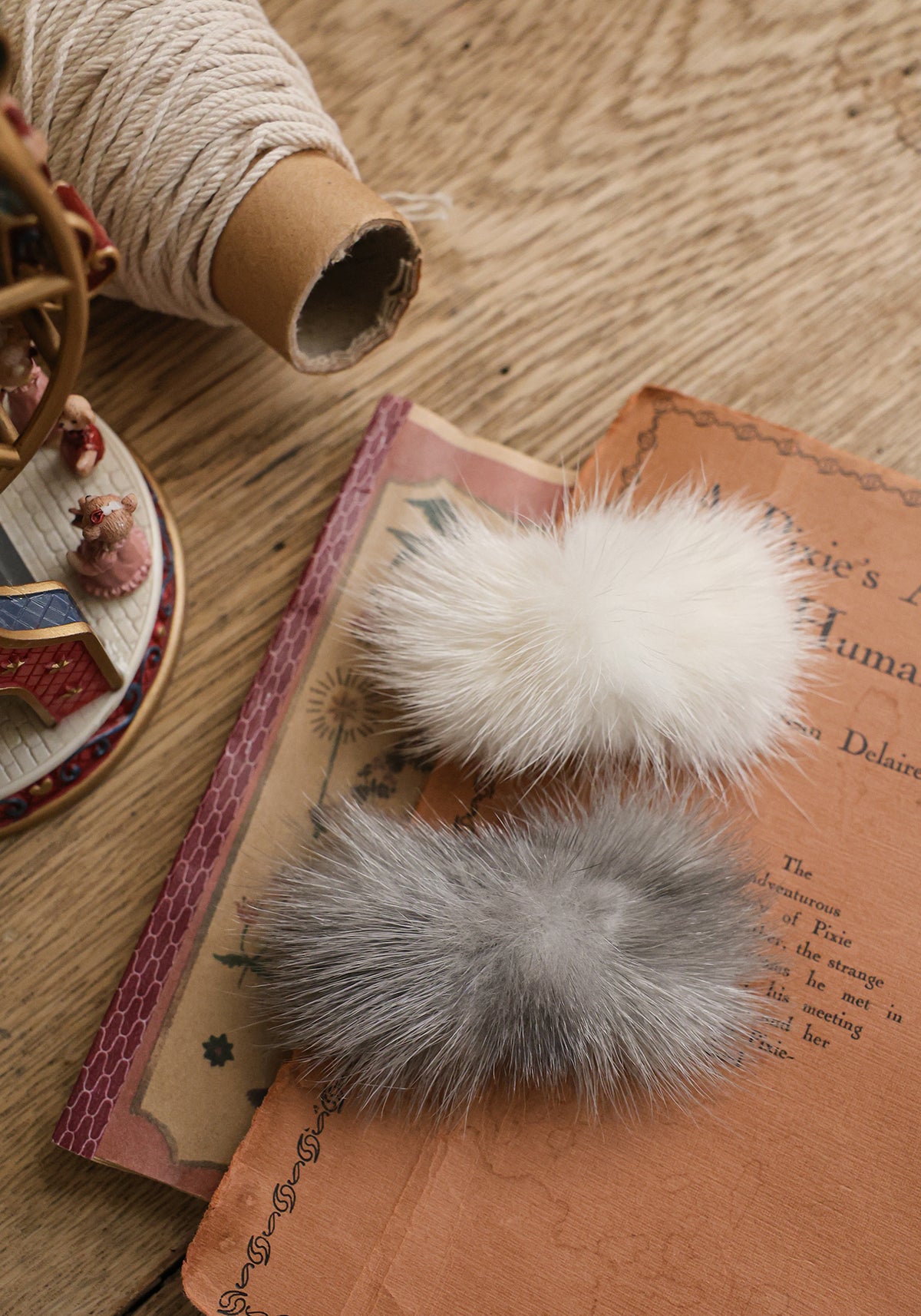Mink Ribbon Hair Pin-FLO-51