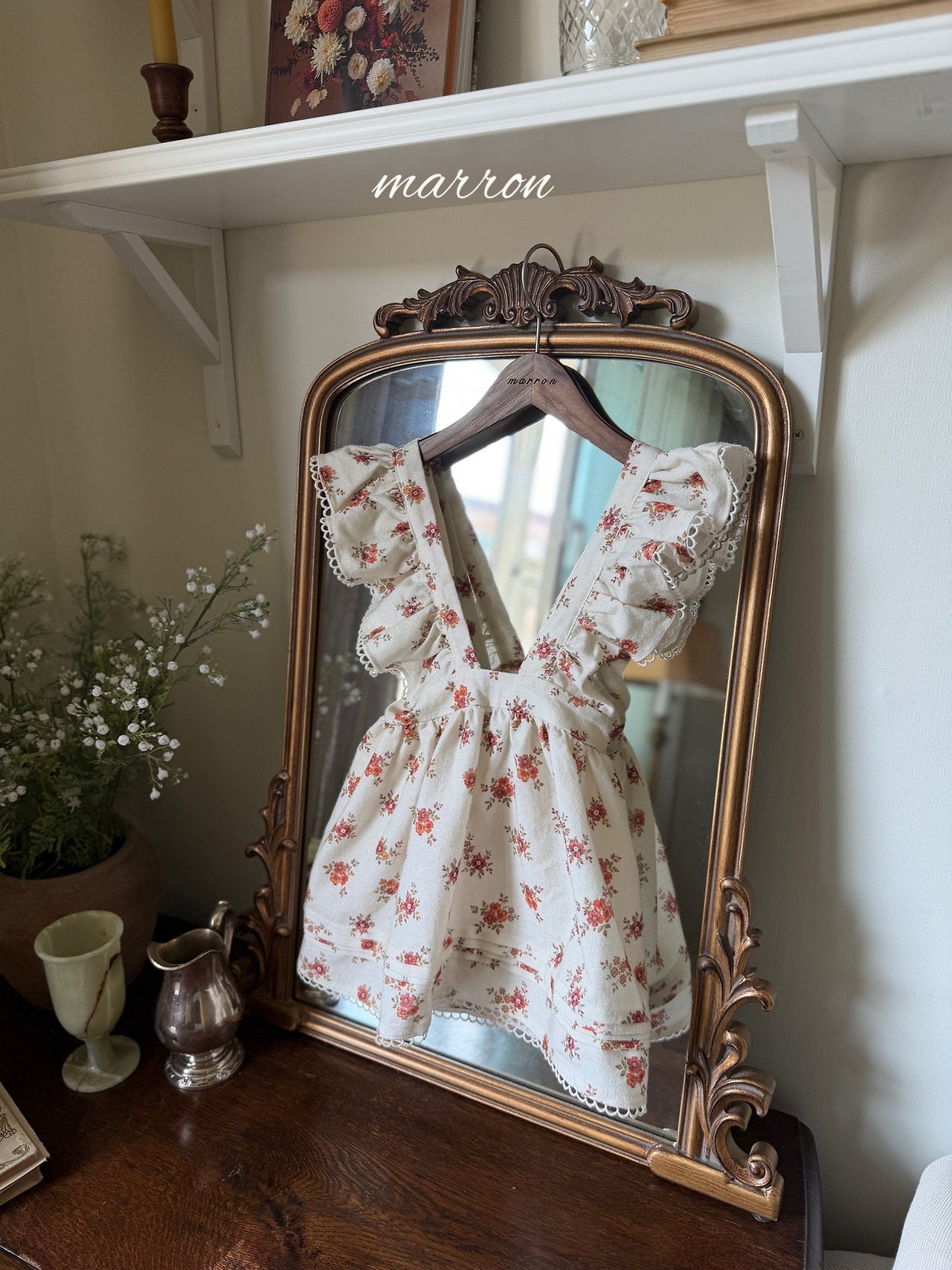 Flower Apron-marron-14