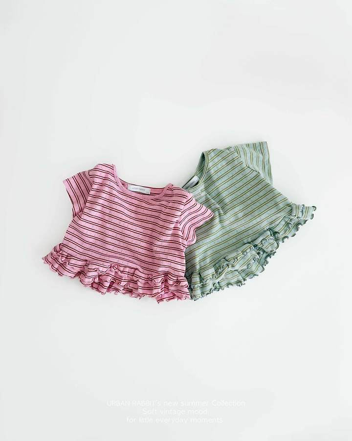 Stripe Frill Tee-URBAN RABBIT-15