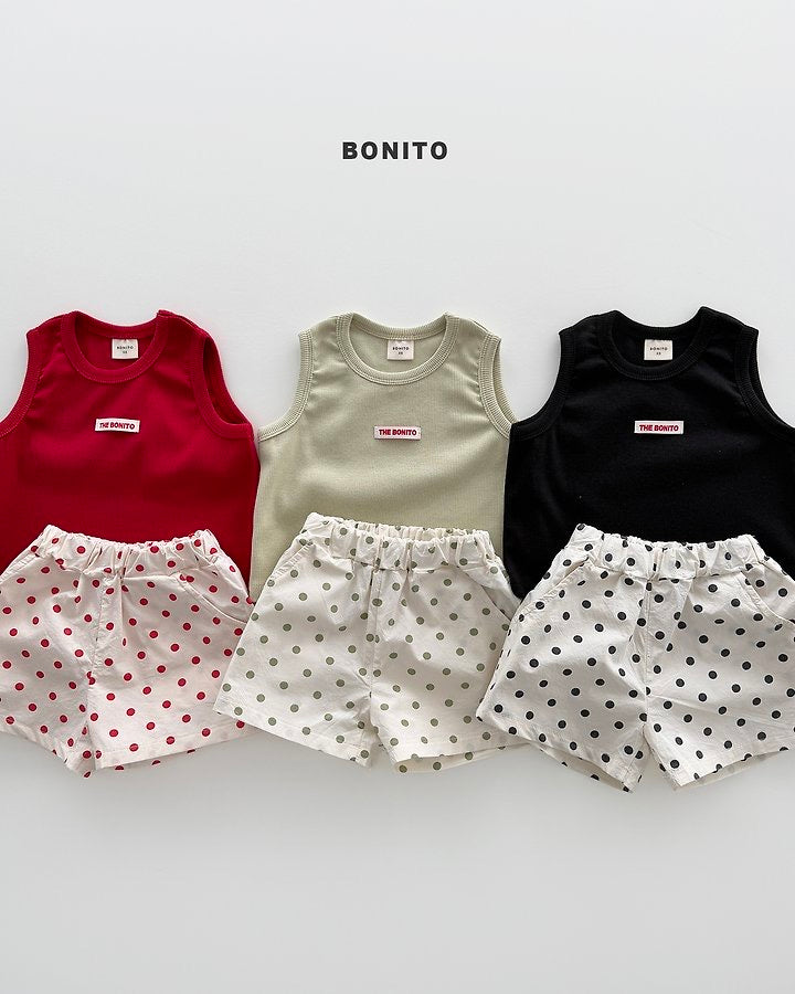 Sleeveless Dot Pants Set-BONITO-61
