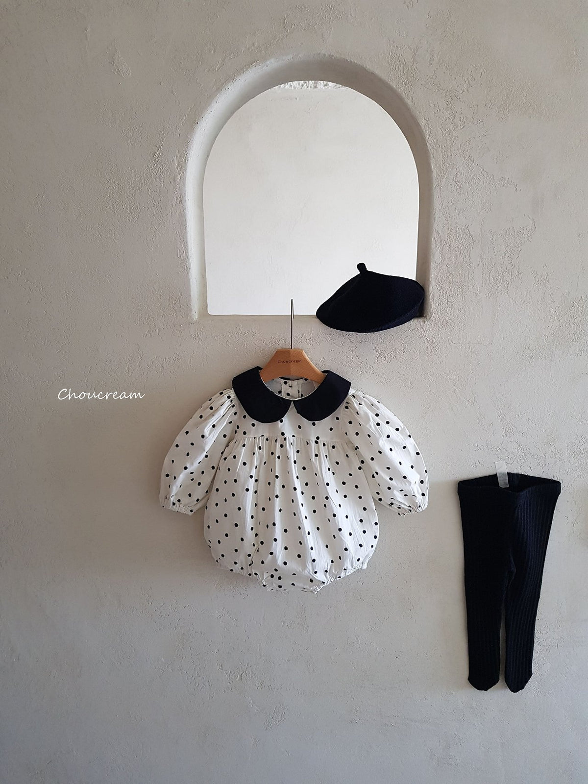 Dot Collar Suit-CHOUCREAM-12