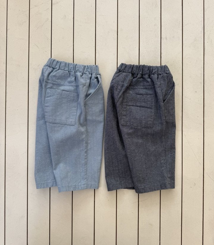 Slub 9-Length Denim Pants-le petit mot-21