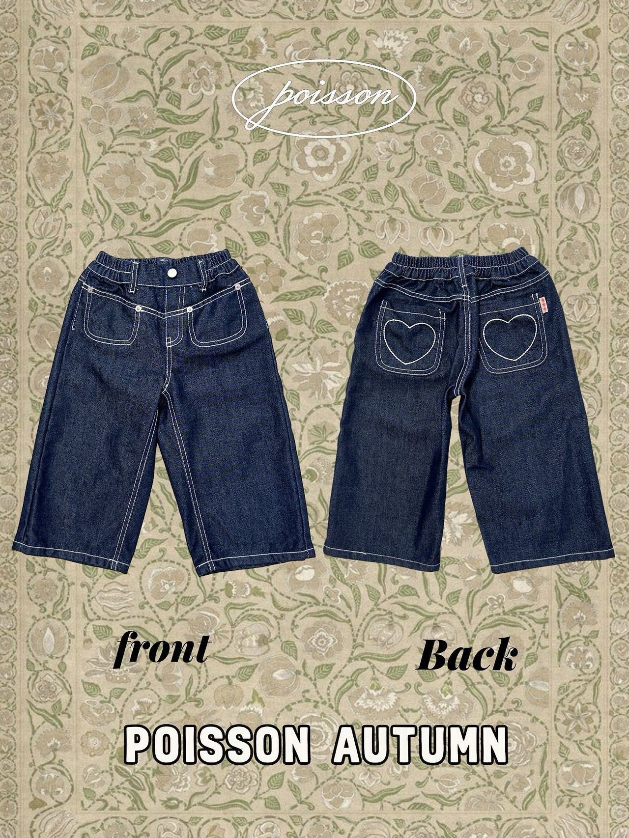 Heart Embroidery Denim-POISSON-14
