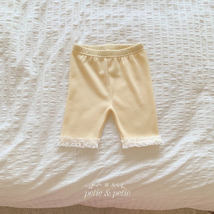 Ribbed Lace 5-Length Leggings - petit & petit - 41