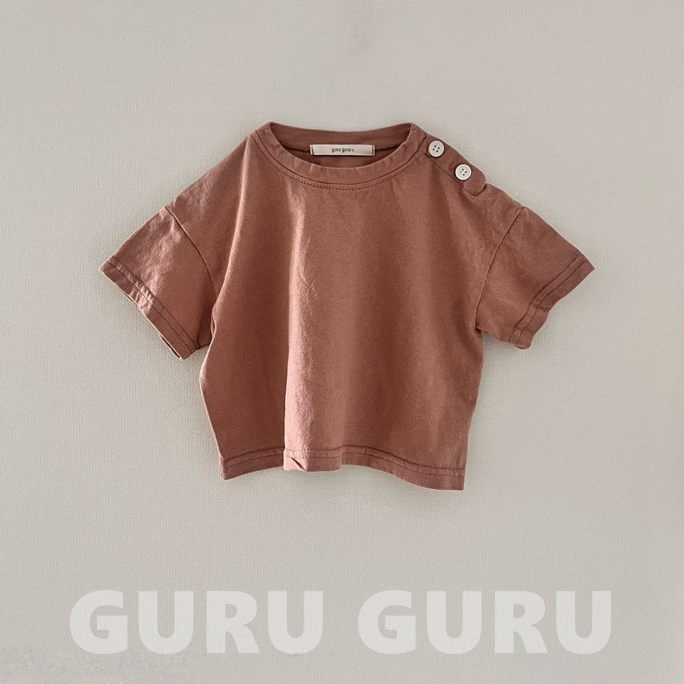 button T-shirt-guruguru/2-2