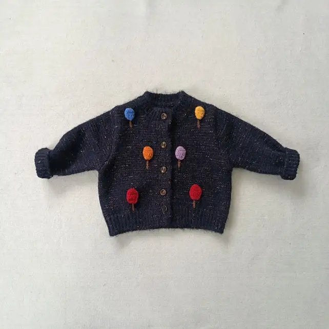 Colorful Balloon Knit Cardigan-aiai-68