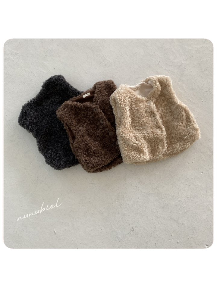 ｜即納｜Fur vest -nunubiel