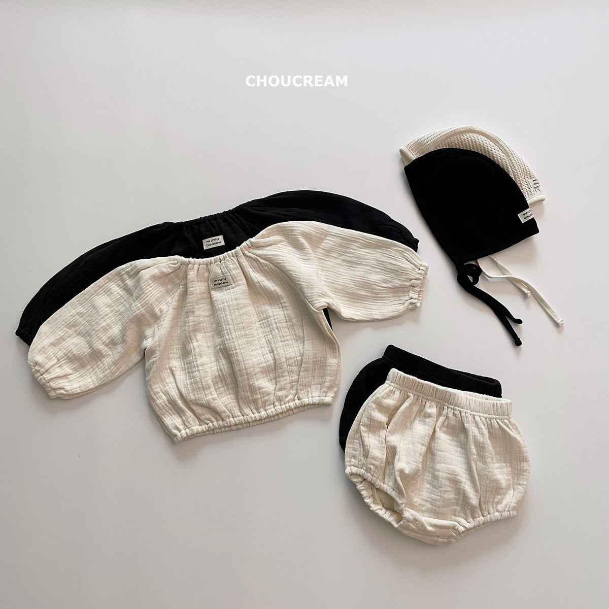 Shirred Blouse Set-CHOUCREAM-28