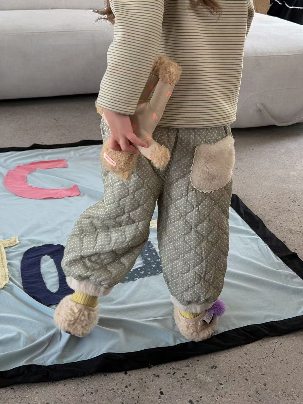 Cozy Quilted Jogger Pants-aiai-36
