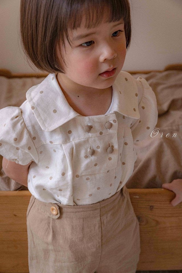 noah double button set ( dot linen ) - OREN / 3-35