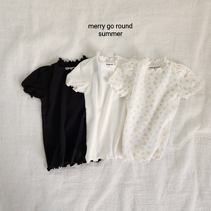 shirring frill tee / merry go round -52