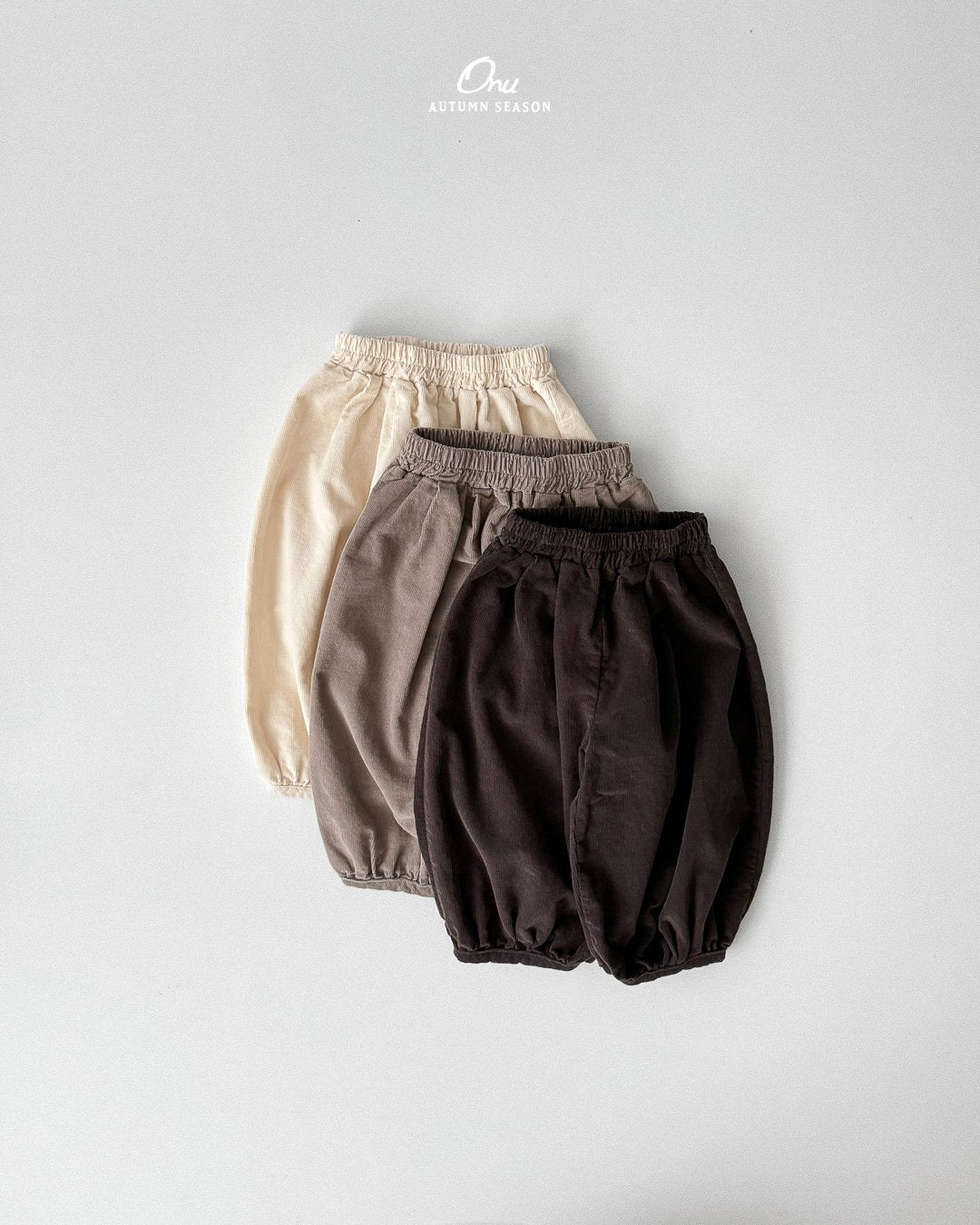 Round Pleated Corduroy Pants-ONU-25