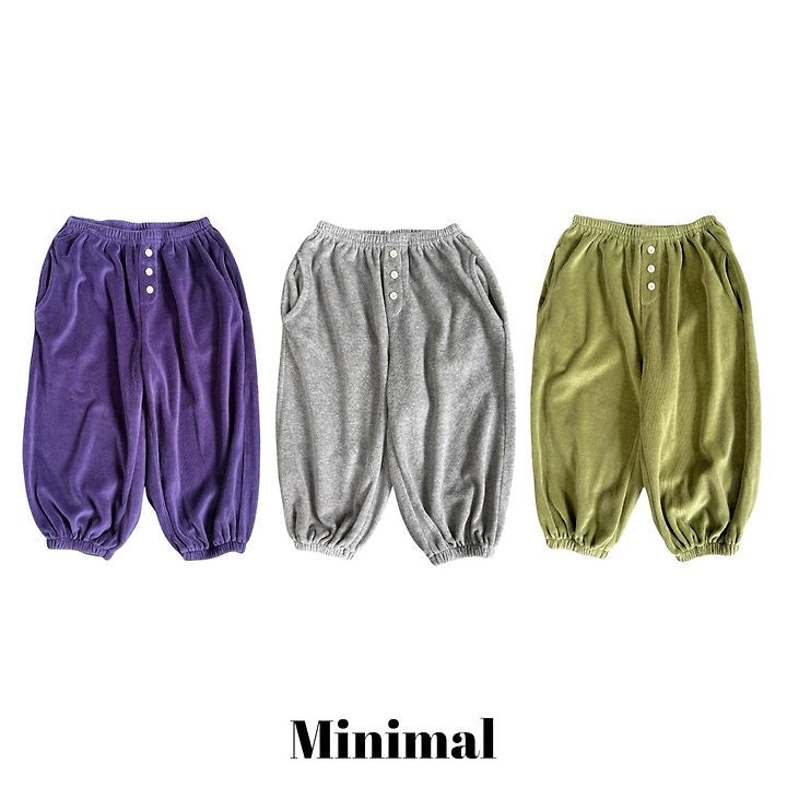 Velour Button Jogger Pants-minimal-26