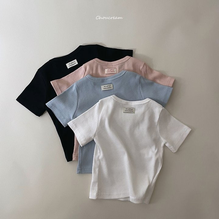 Slim Basic T-shirt-choucream-21