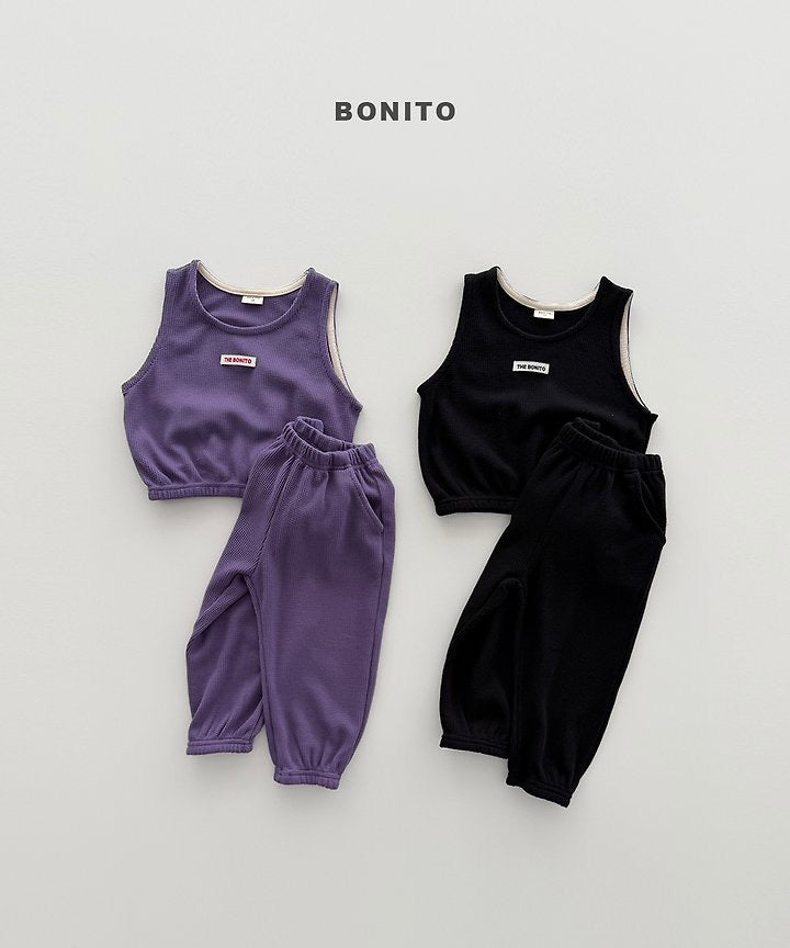 Mini Waffle Vest Set - BONITO - 004