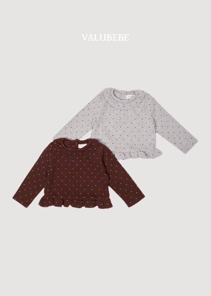 Chouchou Dot Frill Tee - valubebe - 070