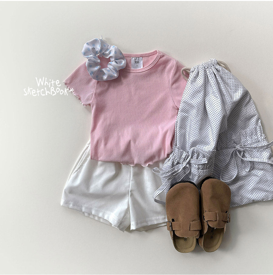 ｜即納｜Ribbed Flamboyant Short Sleeve T / wsb
