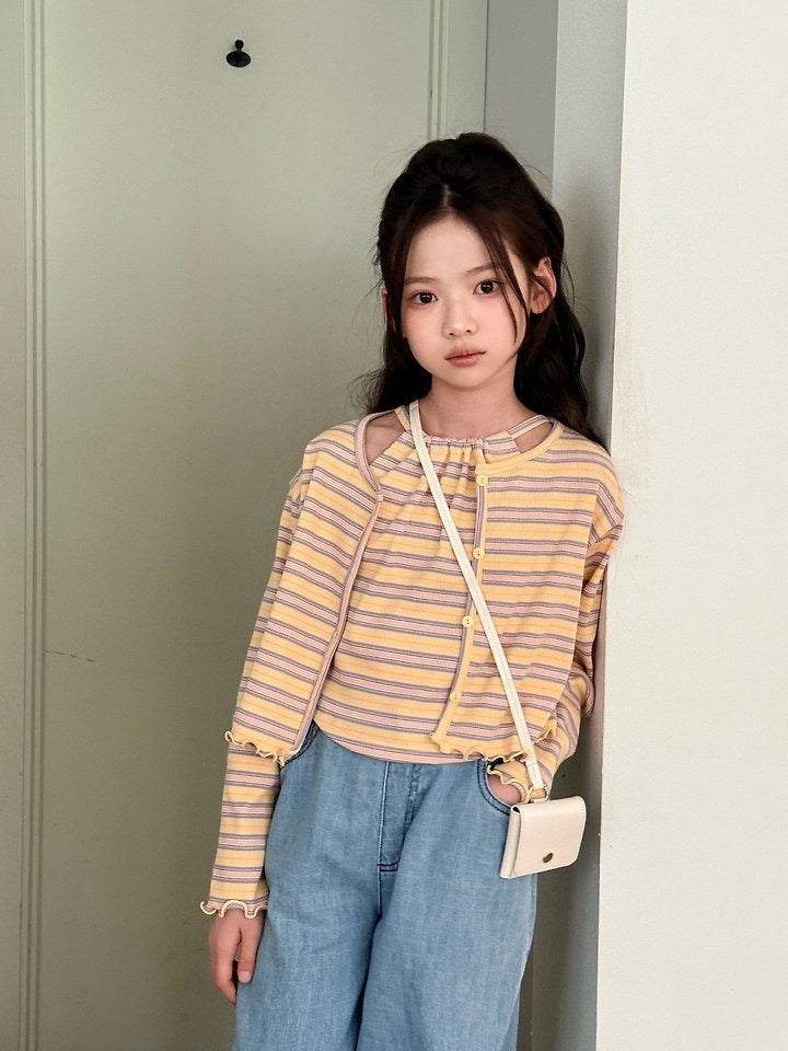 halter cardigan set-comma-66