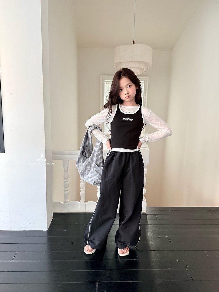 double line nylon pants-comma-8