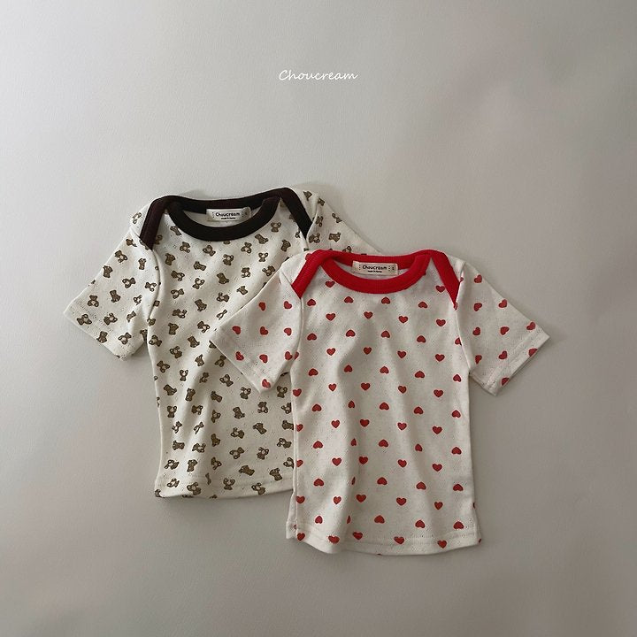 Heart Bear T-shirt-choucream-29