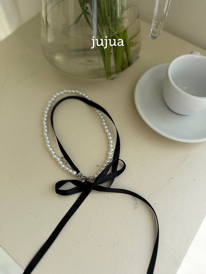 ribbon choker necklace -jujua-25