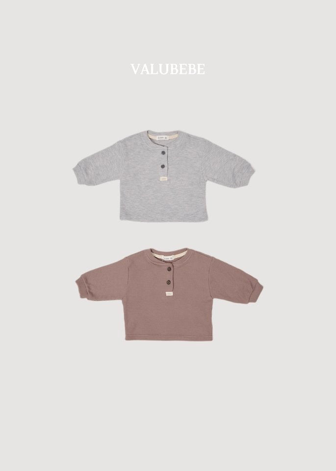 Mini Waffle Button Tee - valubebe - 009