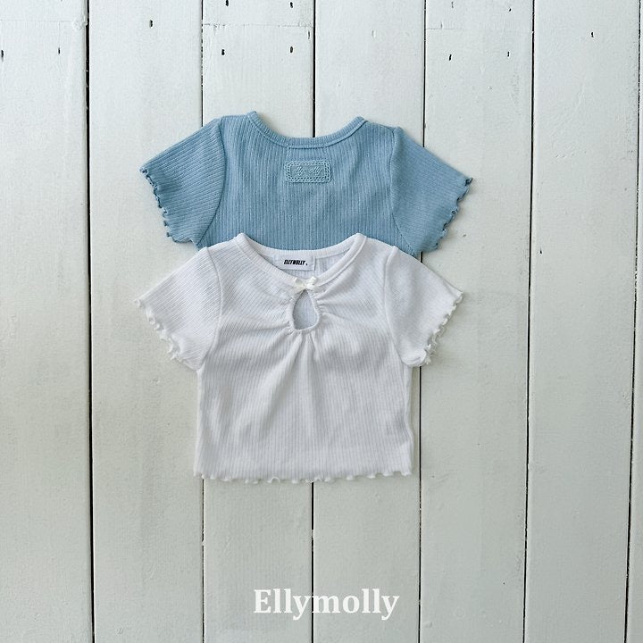 Shirring Opening Point Tee-ELLYMOLLY-2-12