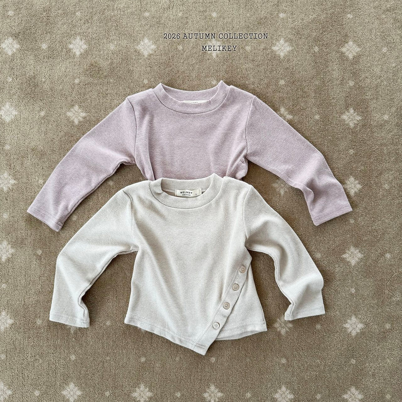 Diagonal Button T-Shirt-melikey-9