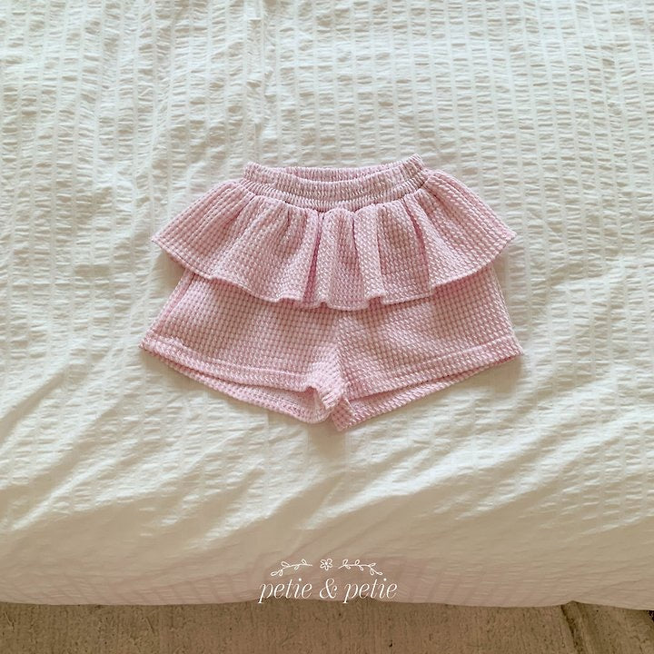 Emma Check Frill Shorts - petit & petit - 31