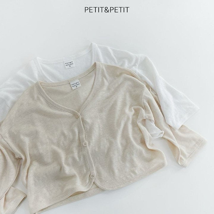 Linen Cardigan - petit & petit - 44