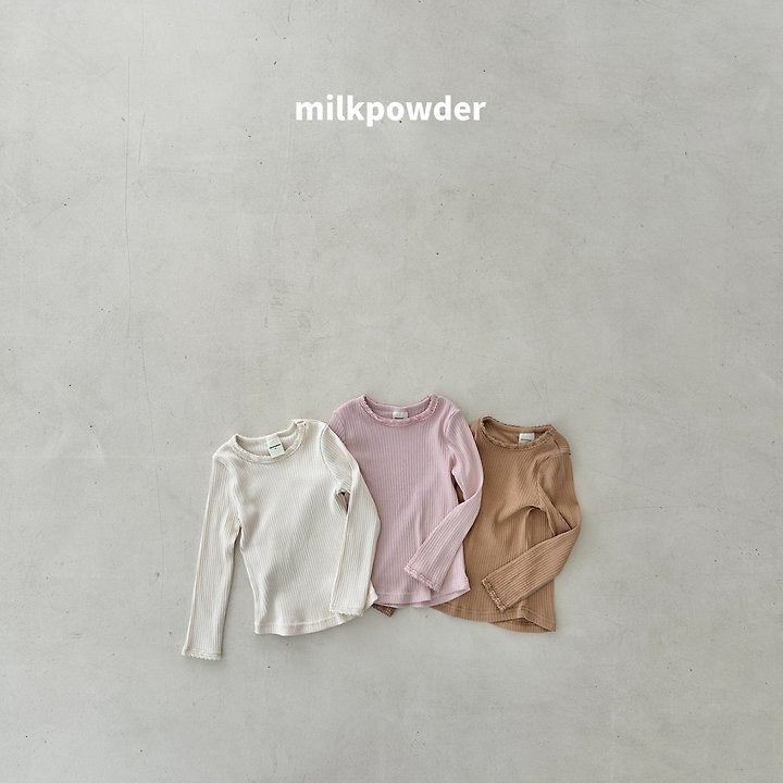 Soft Ribbed T-Shirt-milkpowder-8