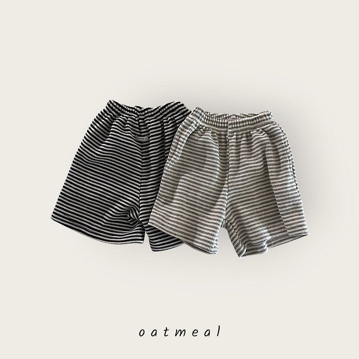 Mini Stripe Shorts - oatmeal - 10