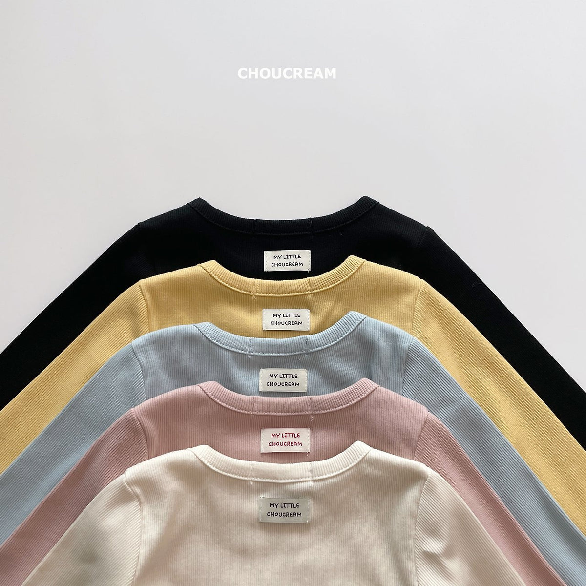Solid Ribbed T-Shirt-CHOUCREAM-34