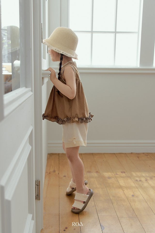 Sleeveless Yoke Ruffle Blouse-roa-16